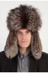 Silver fox fur hat - Russian style